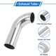 thumbnail image 5 of Unique Bargains 1.89″ OD 90° Codo de Mandril 3.9" Longitud Tubería de Escape de Acero Inoxidable T304 Pulido L Tubería Extendida para Soldadura Pasamanos de Escalera HVAC, 5 of 7