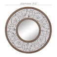 thumbnail image 3 of DecMode 32"W, 32"H Round Wall Mirror, White, 3 of 8