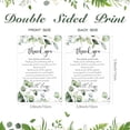 thumbnail image 2 of 50 Pieces Wedding Thank You Cards Thank You Place Setting Wedding Greenery Place Cards 4 x 6 Inches for Party Reception Rehearsal Dinner Bridal Shower (Eucalyptus), 2 of 7