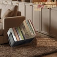 thumbnail image 5 of Desktop Bookshelf Organizer, Wood Slanted Desk Bookshelf, Small Tabletop Book Rack, Portable Mini Bookcase for Book Display, Cookbooks, Office & Home Storage, Rustic Black, 5 of 8