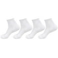 thumbnail image 5 of BambooMN Unisex Mens and Womens Quarter Socks Made of Rayon from Bamboo - White - 4 Pairs - Large, 5 of 8