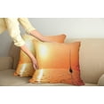 thumbnail image 3 of Ambesonne Ocean Throw Pillow Cover 2 Pack, Lonely Yacht at Sunset, 16", Orange Yellow, 3 of 6