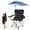 Black, variant on iMounTEK Camping Chair, Foldable Beach Chair with Clamp-On Adjustable Umbrella, Detachable Camping Lawn Chair for Outdoor Picnic BBQ Fishing, Blue
