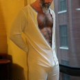 thumbnail image 5 of "Men's One Piece Long Johns Night Pajama", 5 of 5