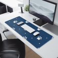 thumbnail image 2 of Long Mouse Pads for Desk,Paw Print Desk Mats on Top Of Desks, Desk Mouse Pad Extra Large with 3mm Non-Slip Base and Stitched Edge for Gaming,Office,Work,Home 31.5"x11.8", 2 of 6