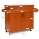 thumbnail image 3 of Costway Carro de Cocina con Ruedas de Goma Armario Grande y Repisa Regulable en 3 Posiciones Marrón 116 x 40 x 85 cm, 3 of 10