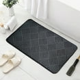 thumbnail image 6 of Non-Slip Bathroom Mat Absorbent Quick-Dry Toilet Floor Mat Soft Polyester Bath Rug Waterproof Door Mat for Home 60x40cm Gray Blue Pink Beige Green, 6 of 9