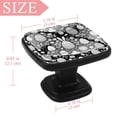 thumbnail image 4 of 4 Pcs Square Cabinet Handle Drawer Pulls Easter Egg Knobs with Screws Furniture Office Cabinet Knob Decoration, 4 of 7