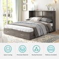 thumbnail image 4 of BALUS Murphy Bed Cabinet with Mattress,Modern Muti-Functional Cube Cabinet Bed with USB Charging Station&2 Large Drawers&3 Level Folding Foam Mattress for Living Room,Queen (Stone Grey), 4 of 9