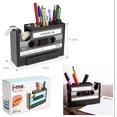 thumbnail image 4 of Desktop Tape Dispenser with Pen Holder, The Retro Tape Design Adhesive Roll Holder with 1 Roll, Paperclips Holder,, 4 of 5