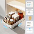 thumbnail image 1 of Nuevo estante de almacenamiento de cocina con rieles deslizantes, tipo cajonera extraíble, bandeja de almacenamiento, caja de especias, estante de almacenamiento, organizador de armarios, 1 of 4