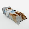 thumbnail image 3 of Ambesonne Funny Bedding Set 4 Pcs, Cats Dogs in Sky Clouds, Queen, Multicolor, 3 of 3