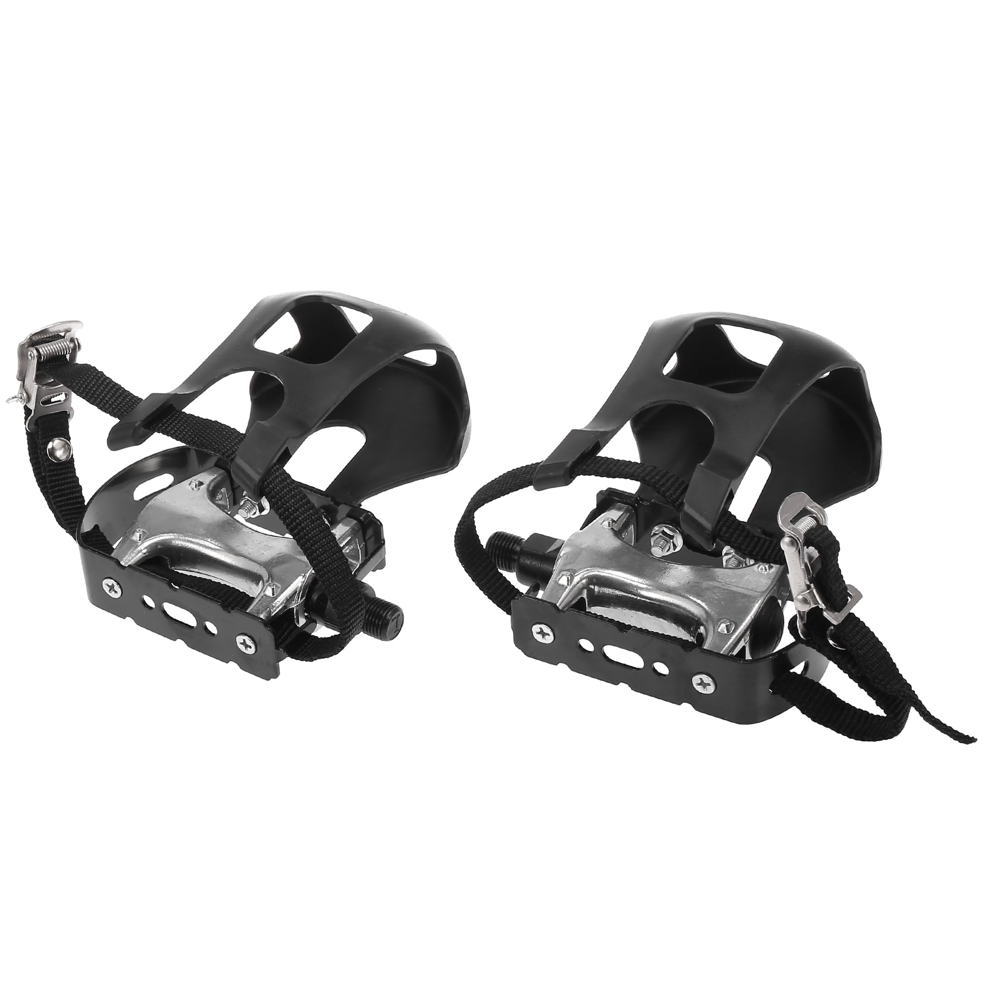 pushfocourag Outdoor Cycling Mountain Road Bike Bicycle Pedal Toe Clips with Straps Screws