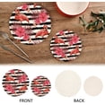 thumbnail image 4 of SKYSONIC Floral Summer Pattern Pot Holders Trivets, 2 Pcs Heat Resistant Trivets,Palm Leaves Flamingo Cotton Thread Weave Mats for Hot Pads Pans Pot Bowl Teapot for Kitchen Decor, 4 of 7