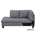 thumbnail image 5 of Irene Inevent 3 Pieces Linen Sofa Set, Modern Linen Sofa and Chaise Ottoman Couch Set for Living Room, Bedroom, Apartment, Office, Grey, 5 of 10