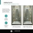 thumbnail image 4 of Fine Fixtures Hinged Frameless Shower Door - Clear Tempered Glass Door - Walk In Shower Enclosure 36" W x 74" H Satin Brass Finish, 4 of 11