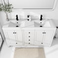 thumbnail image 3 of Eclife 60" Modern Double Sink Bathroom Vanity with Spacious Resin Top, Faucet, Assembly Required, 3 of 10