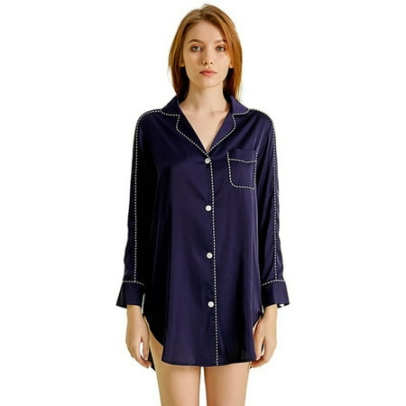 

Coxeer Women Nightgown Fashion Long Sleeve Sleep Shirt Night Sleepwear Sleep Dress