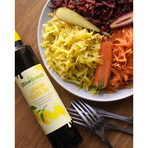 Olive Branch Lemon Extra Virgin Olive Oil 250ml, British Import (Pack of 2)