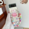 thumbnail image 3 of Étui Transparente Compatible avec Samsung Galaxy Z Flip 3, Couverture Rigide en Pc Ours Lapin avec Sangle de Poignet, 3 of 4