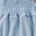thumbnail image 4 of TOWED22 Newborn Baby Girl Clothes Floral Bunny Print Smocked Sleeveless Romper Summer Bodysuit Cute Baby Outfit Blue,12-18 M, 4 of 7