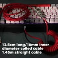 thumbnail image 2 of Cable electrónico EPOMAKER Mix de TPU tipo C en espiral de 1,8 m, rojo, 2 of 9