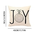 thumbnail image 3 of Rojia Gray Christmas Pillow Covers, 18"x18" Farmhouse Christmas Decorations Merry Tree Joy Let It Snow Fa La La Winter Holiday Decor Throw Cushion Case for Home Couch, 3 of 3