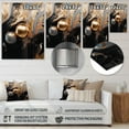 thumbnail image 4 of Designart "Marble Mirage Gold and Black III" Abstract Marble Metal Wall Decor, 4 of 5