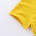 thumbnail image 5 of Toddler Kids Boys Girls Short Sleeve T-Shirts Cotton Tee Cute Solid Color Breathable Soft Summer Top Yellow 6-7 Years, 5 of 6