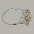 thumbnail image 4 of LBG British Made 18k White Gold Cultured Pearl & Citrine Womens Statement Ring - 33 size options - Size 8.75, 4 of 6