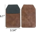 thumbnail image 2 of Pocket Protector, 2 Pieces PU Leather Pocket Pen Holder Organizer Pouch for Shirts Lab Coats Pants Pen Sleeve MultiPurpose Pen Pocket Holds Pens Pointers Pencils and Notes Card (Brown, Black), 2 of 6