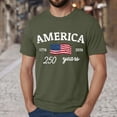 thumbnail image 2 of Ramiter Men's America 250Th Anniversary Printed T-Shirt Patriotic Falg Shirts for Men(AG,L), 2 of 9