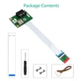 thumbnail image 5 of PCIE Riser NGFF M.2 Key A/E to PCI-E Express X1+USB Adapter Riser Card with FPC Cable 4Pin Power Supply Cable, 5 of 7