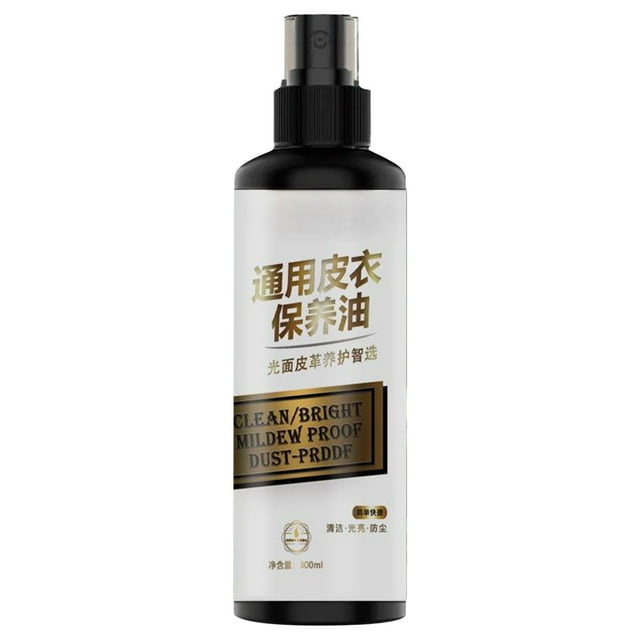 EGNMCR Solution d'Entretien et de Soin de l'Huile de Cuir Nettoyant de Rénovation Noir pour Cuir Véritable Veste Nettoyant de Réparation de Cuir 300ml a Solution