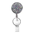 thumbnail image 1 of Retractable Badge Holder Lightweight Card Reel With Key Ring Belt Clip For Teacher Student ID, 1 of 9