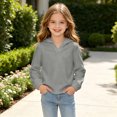 thumbnail image 5 of StSilkitty Kids Hooded Sweatshirts Long Sleeve Pullover Sweatshirt Tops Fall Winter Outdoor Warm Clothes Size 5-16, 5 of 8
