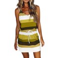 thumbnail image 1 of B91xZ Robes Grande Taille pour Femmes Robes d'Été Décontractées Col Carré Ourlet à Volants Robe Babydoll Courte, Jaune S, 1 of 4