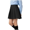 thumbnail image 5 of LEKWK Uniform Skirts for Girls High Waist Pleated Skorts A Line Mini Tennis Black Skirt with Built in Shorts School Clothes Size 3-4, 5 of 7