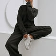 thumbnail image 2 of Ensemble de Survêtement Deux Pièces pour Femmes, Haut à Manches Longues Col Rond avec Bas Assortis, Tenue Confortable, 2 of 4