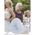 thumbnail image 3 of Abanicos plegables Cosweet White redondos/en forma de corazón (paquete de 50), 3 of 7