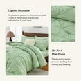 thumbnail image 3 of 7 Pieces Pinch-Pleated Comforter Set, Olive Green Full Size, 3 of 6