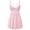 03-Pink, variant on LWP Women Sexy Lace Babydoll Lingerie V Neck Chemise Full Slip Nightgown Sleepwear