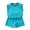 Blue, variant on Little Boys Clothes Set Sports Tracksuit Unisex Solid Vest Shorts Outfits for Kids