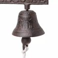 thumbnail image 3 of Campana de hierro fundido para puerta de entrada de bienvenida, decoración de timbre antiguo, decoración para puerta delantera, interior, exterior, negro, 18 x 15 x 4 cm, 3 of 3