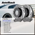 thumbnail image 2 of AutoShack Rear Brake Rotors & Premium Pads for Mercedes-Benz, C230 2003-2007 E320 1996-2002, RWD AWD L4 1.8L L6 3.2L V6 2.5L 3.2L - E-Coated Drilled & Slotted - ShadowGuard - 11.41" (289.7 mm), 5-Lug, 2 of 4