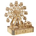 thumbnail image 3 of Casse-tête en Bois 3D Grande Roue Bricolage Basswood Kit de Modèle Musical pour Jouet Garçon Fille, 3 of 9