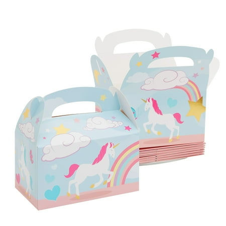 24 Pack Unicorn Party Favor Boxes, 6 x 3.3 x 3.6 Inch, Unicorn Goodie Bags Ideal for Birthdays, Events - Fill with Treats, Candies, Goodies