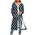 thumbnail image 2 of Bovxnpu Women's Fall Jacket Zip Up Hoodies Long Sleeve Long Tunic Sweatshirts Oversized Fleece Casual Coat with Pocket Women's Classic Long Sleeve Drawstring Hooded Zippered Long Pocket Sweatshirt, 2 of 6