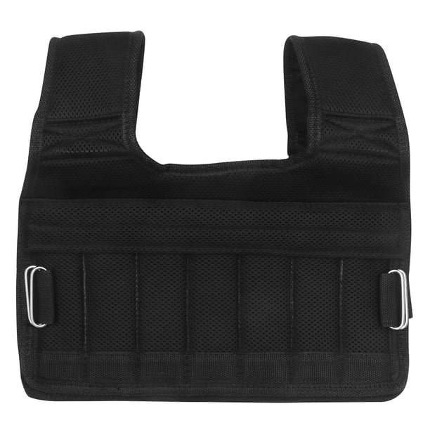 Chaleco lastrado para fitness, deportivo, para culturismo, running, entrenamiento, sin placa lastrada (chaleco vacío de una fila, negro)