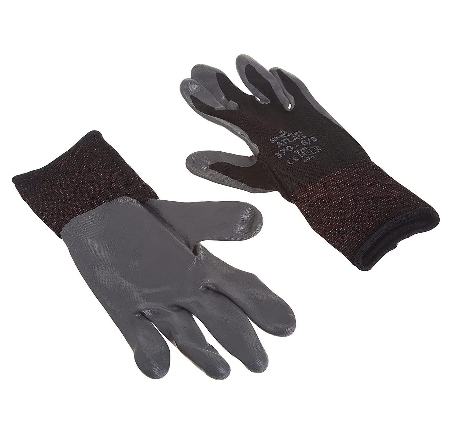 NeosKon Fit 370 Showa Black Small Nitrile Gardening Thin Work Gloves, 12-Pairs